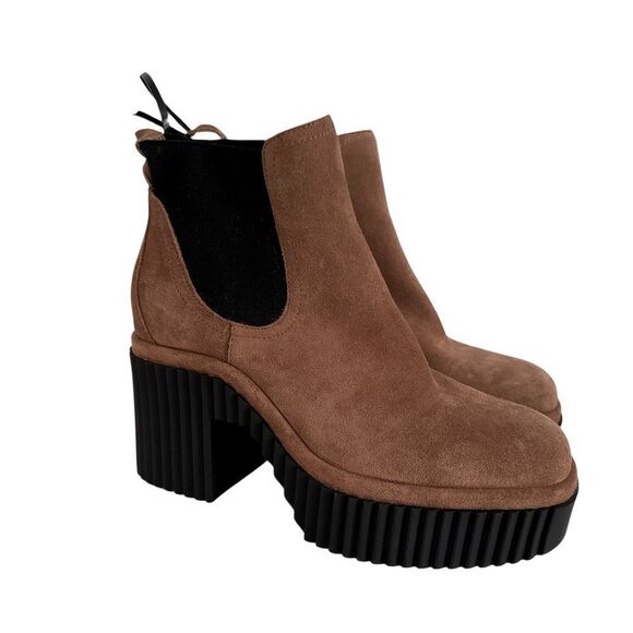 Gianni Bini Tan and Black Ankle Boots with Platform Sole NWOT - Picture 2 of 6